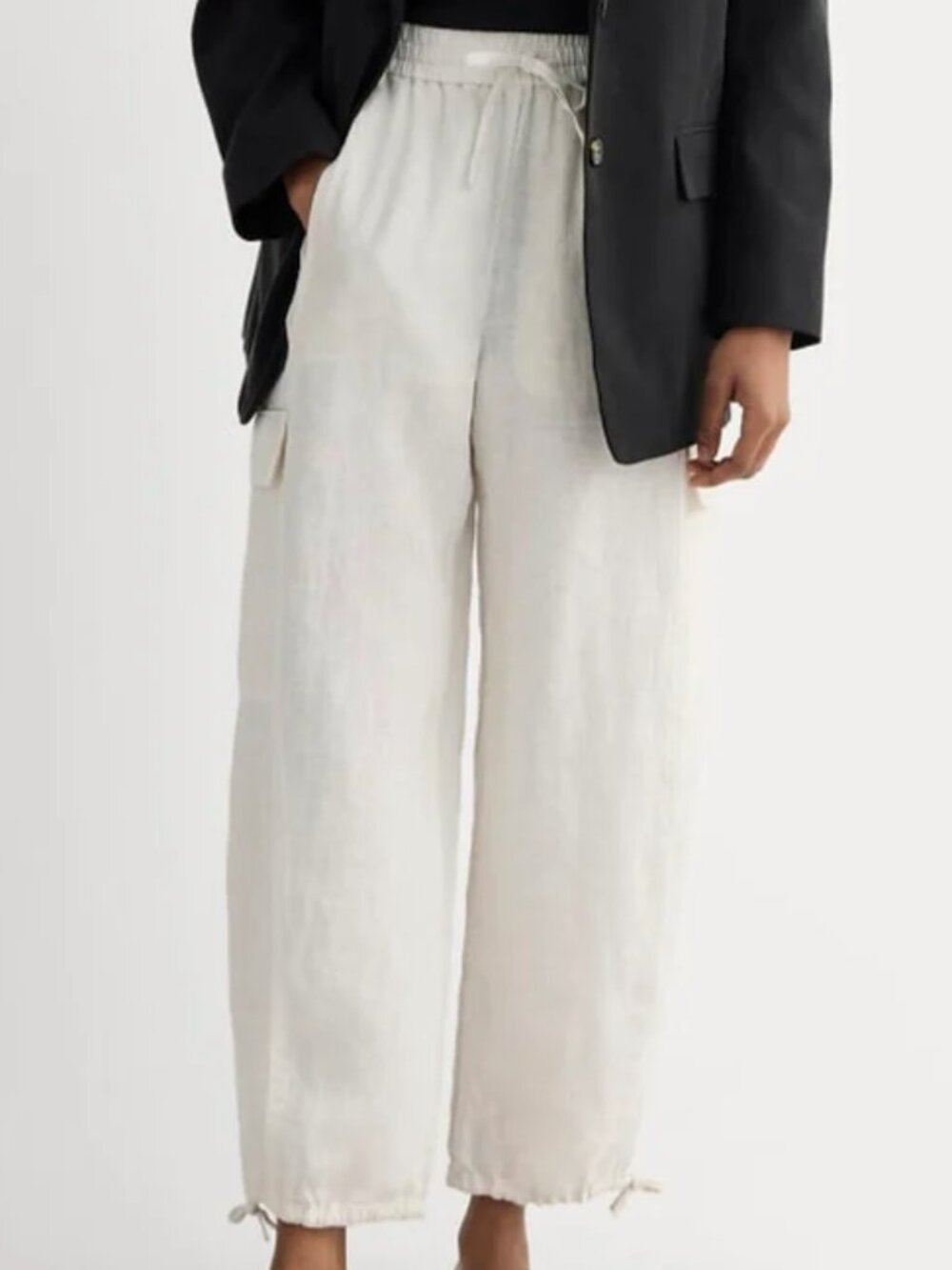 Everlane, The Cargo Curve Pant in Linen